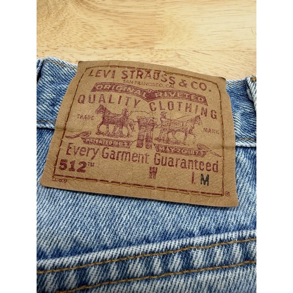 VTG Levi's 512 Junior Denim Blue Jeans Slim Fit Straight Leg USA 7 JR M 27x30.50 - Picture 3 of 12